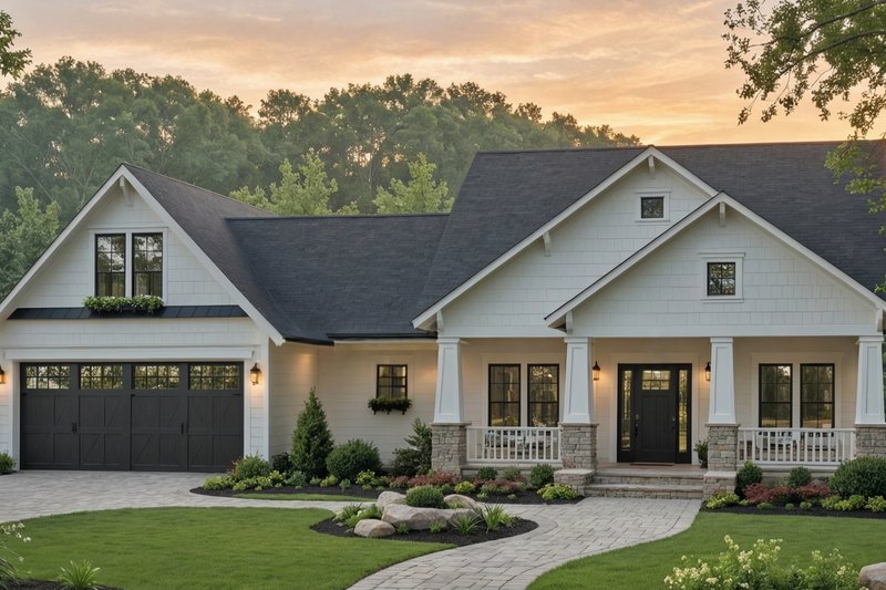 House Blueprint - Traditional Exterior - Front Elevation Plan #21-615