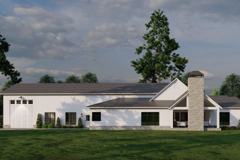Dream House Plan - Exterior - Rear Elevation for Farmhouse House Plan #923-370 - 4 bed, 2.5 bath