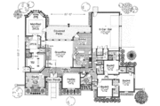 European Style House Plan - 4 Beds 3.5 Baths 3443 Sq/Ft Plan #310-333 