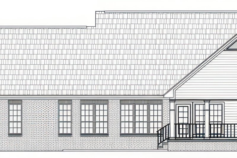 Home Plan - Exterior - Rear Elevation for Farmhouse House Plan #21-666 - 3 bed, 3.5 bath