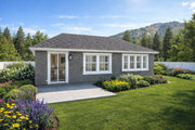 Craftsman Style House Plan - 2 Beds 2 Baths 1549 Sq/Ft Plan #1060-449 Exterior 