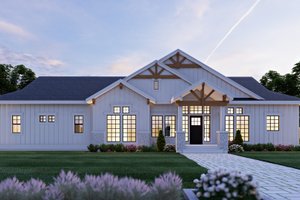 Farmhouse Exterior - Front Elevation Plan #112-204