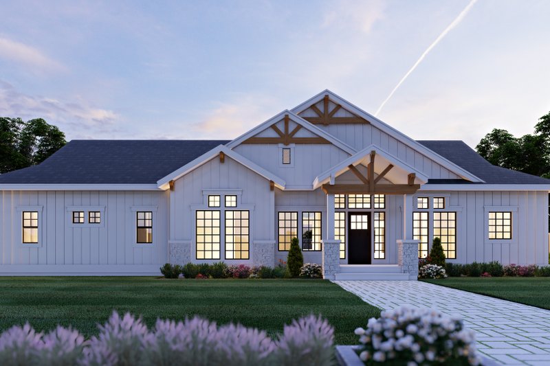 Dream House Plan - Farmhouse Exterior - Front Elevation Plan #112-204