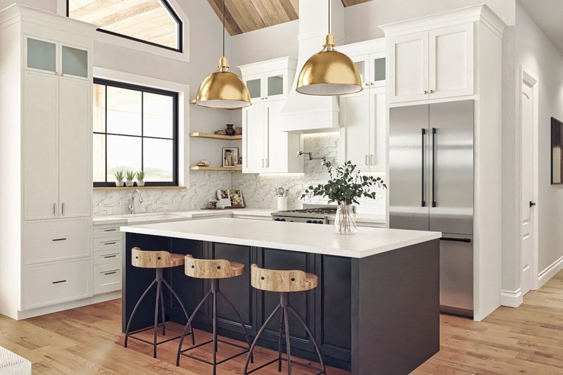 Architectural House Design - Interior - Kitchen for Farmhouse House Plan #119-470 - 3 bed, 3 bath