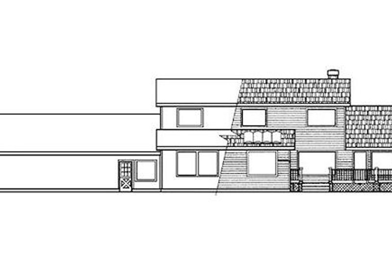 Home Plan - Exterior - Rear Elevation for Ranch House Plan #60-150 - 4 bed, 3 bath