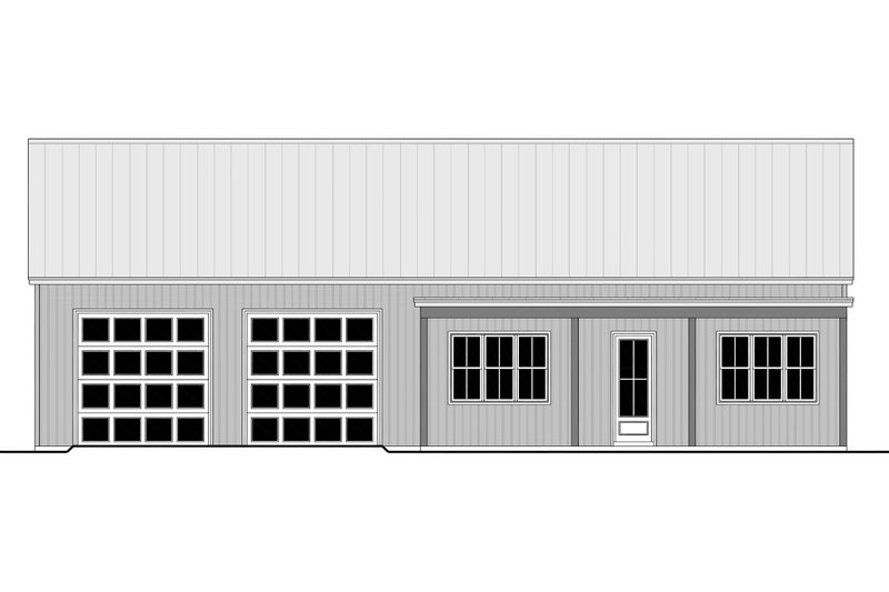House Plan Design - Exterior - Front Elevation 6 for Barndominium House Plan #430-403 - 2 bed, 2 bath