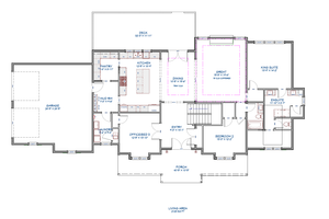 Floor Plan - Main Floor for Farmhouse House Plan #1109-15 - 5 bed, 3 bath