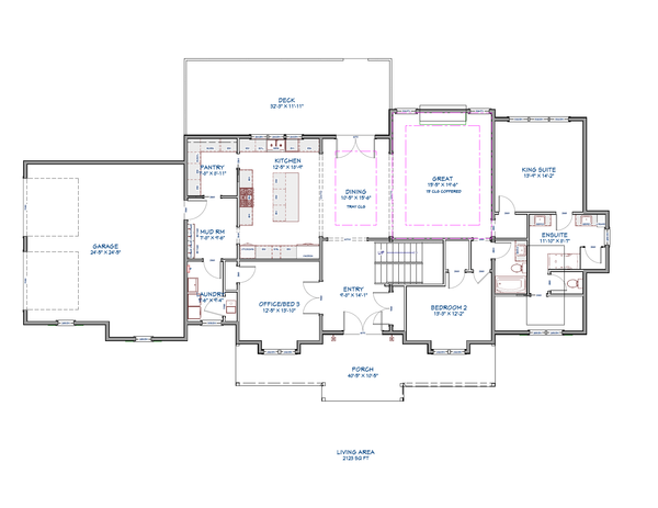 Farmhouse Floor Plan - Main Floor Plan #1109-15