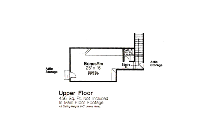 House Design - Floor Plan - Other Floor for European House Plan #310-673 - 3 bed, 2.5 bath