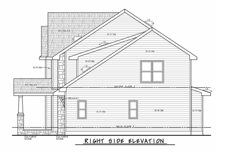 Dream House Plan - Exterior - Other Elevation 1 for Classical House Plan #20-2434 - 3 bed, 2.5 bath