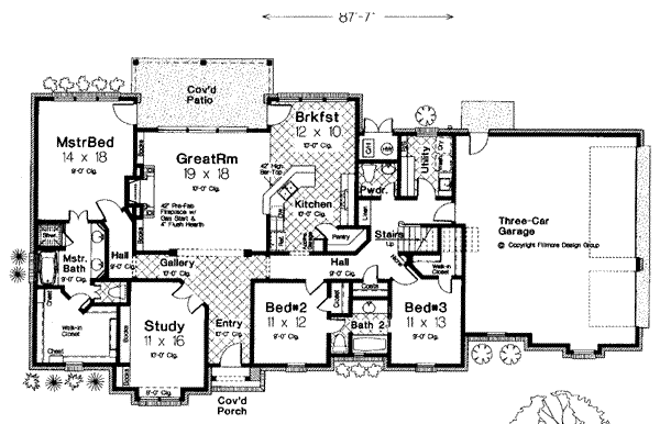 Home Plan - European Floor Plan - Main Floor Plan #310-249