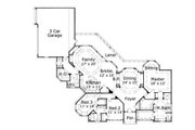 European Style House Plan - 3 Beds 2.5 Baths 2748 Sq/Ft Plan #411-399 