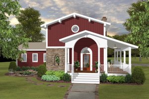 House Blueprint - Modern Exterior - Front Elevation Plan #56-723
