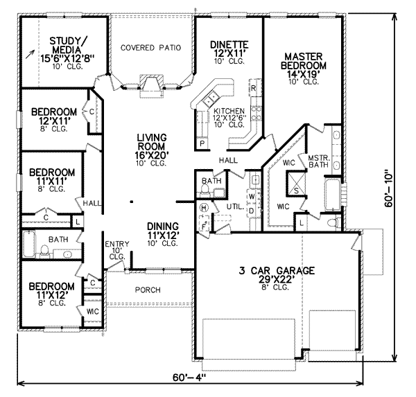 Traditional Floor Plan - Main Floor Plan #65-383