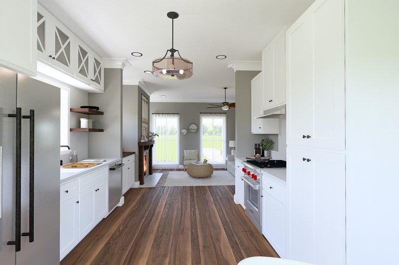 House Plan Design - Interior - Kitchen 1 for Traditional House Plan #44-223 - 2 bed, 1 bath