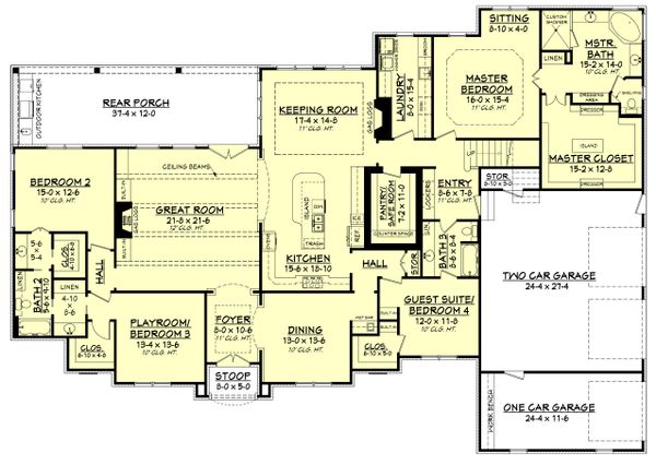 Architectural House Design - European Floor Plan - Main Floor Plan #430-128