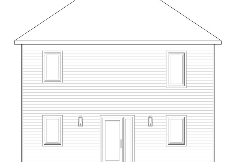 Home Plan - Exterior - Rear Elevation for Traditional House Plan #23-608 - 3 bed, 1.5 bath