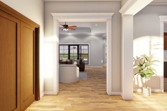 Interior - Entry for Ranch House Plan #923-75 - 4 bed, 3 bath