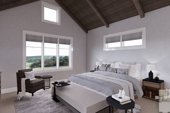 Interior - Master Bedroom for Farmhouse House Plan #51-1223 - 3 bed, 3 bath