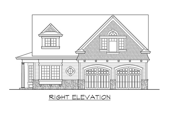Exterior - Other Elevation 3 for Cottage House Plan #132-192 - 2 bed, 2 bath