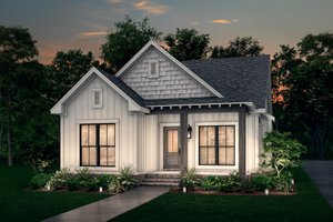 Cottage Exterior - Front Elevation Plan #430-40