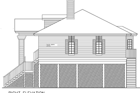 Exterior - Other Elevation 1 for Country House Plan #115-127 - 3 bed, 2 bath
