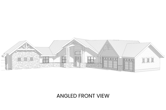 Exterior - Front Elevation 4 for Craftsman House Plan #1108-6 - 3 bed, 2.5 bath