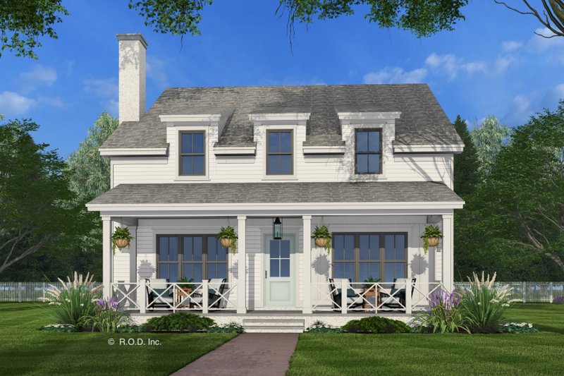 House Blueprint - Exterior - Front Elevation 4 for Farmhouse House Plan #51-1276 - 4 bed, 3.5 bath