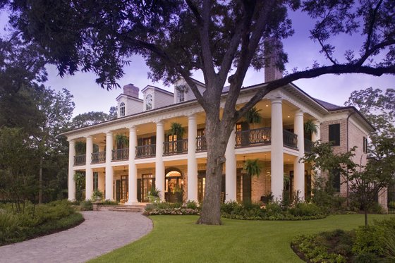 Exterior - Front Elevation 4 for Southern House Plan #20-2173 - 6 bed, 6.5 bath