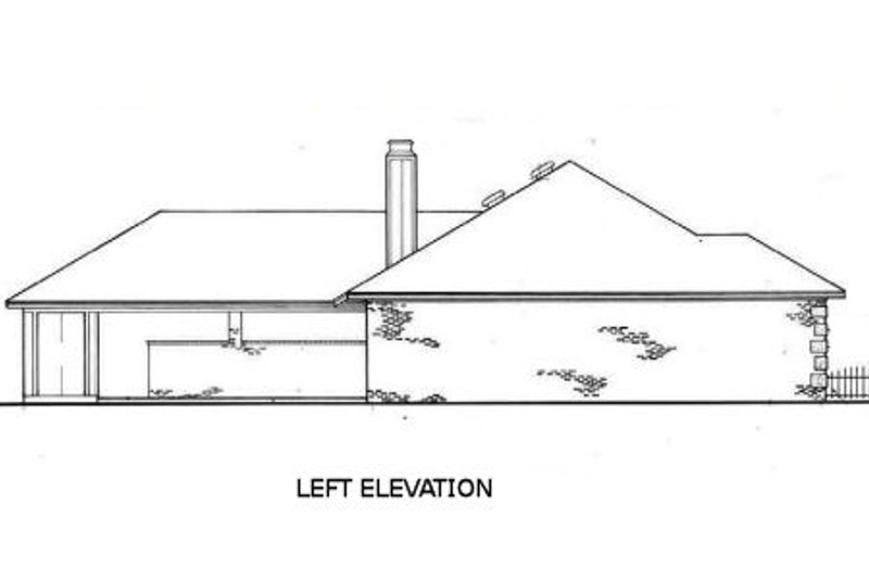 House Design - Exterior - Other Elevation 1 for European House Plan #45-124 - 3 bed, 2 bath