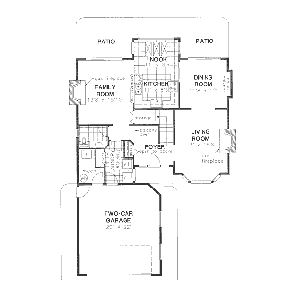 Home Plan - European Floor Plan - Main Floor Plan #18-9007
