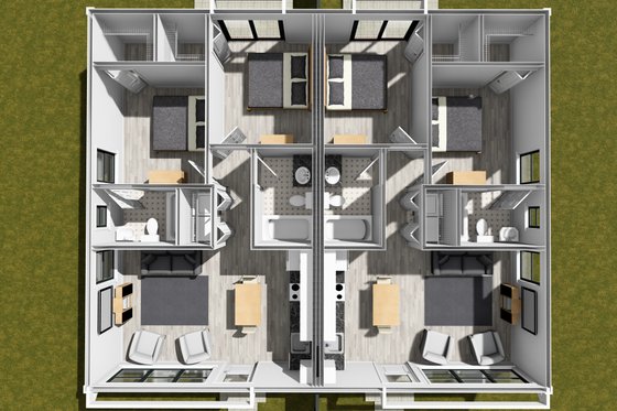 Floor Plan - Main Floor 1 for Cottage House Plan #513-2340 - 2 bed, 2 bath
