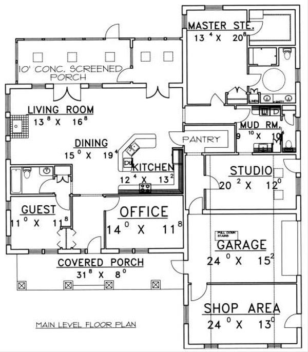 House Plan Design - Floor Plan - Main Floor Plan #117-564