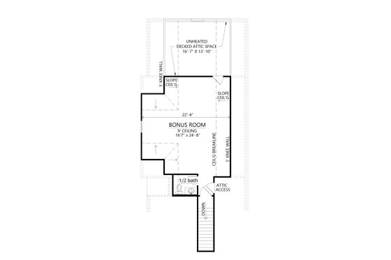 Farmhouse Floor Plan - Upper Floor Plan #1074-107