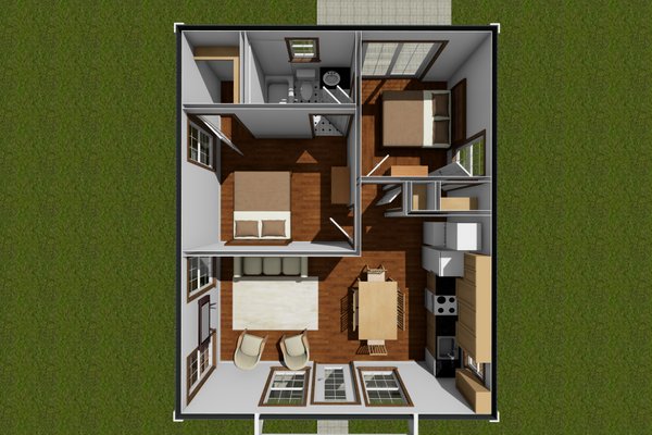Architectural House Design - Cottage Floor Plan - Main Floor Plan #513-2232