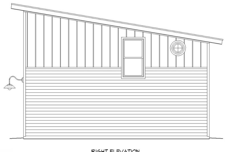House Blueprint - Exterior - Other Elevation for Contemporary House Plan #932-129, 1 bath