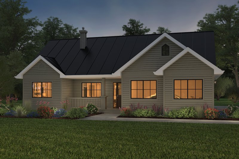 Home Plan - Exterior - Front Elevation 5 for Ranch House Plan #427-11 - 3 bed, 2 bath