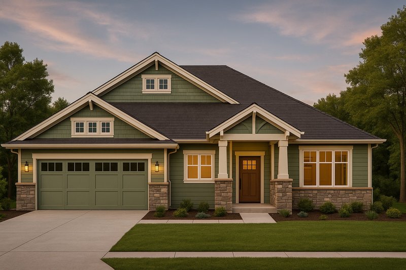 Home Plan - Craftsman Exterior - Front Elevation Plan #112-308