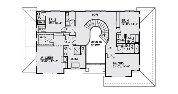 Home Plan - Contemporary Floor Plan - Upper Floor Plan #1066-22