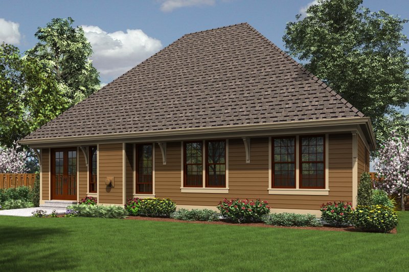 House Blueprint - Exterior - Rear Elevation for Traditional House Plan #48-596 - 3 bed, 2 bath