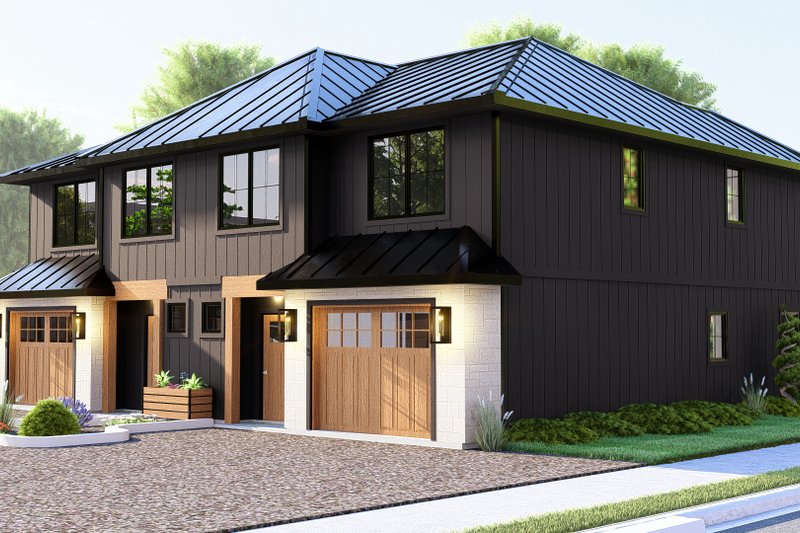 House Blueprint - Exterior - Other Elevation 1 for Modern House Plan #1064-310 - 6 bed, 5 bath