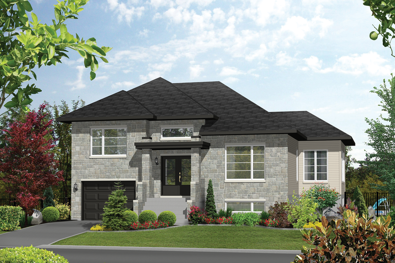 Contemporary Style House Plan - 3 Beds 1 Baths 1680 Sq/Ft Plan #25-4545