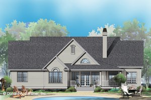Exterior - Front Elevation 4 for Ranch House Plan #929-798 - 4 bed, 3 bath