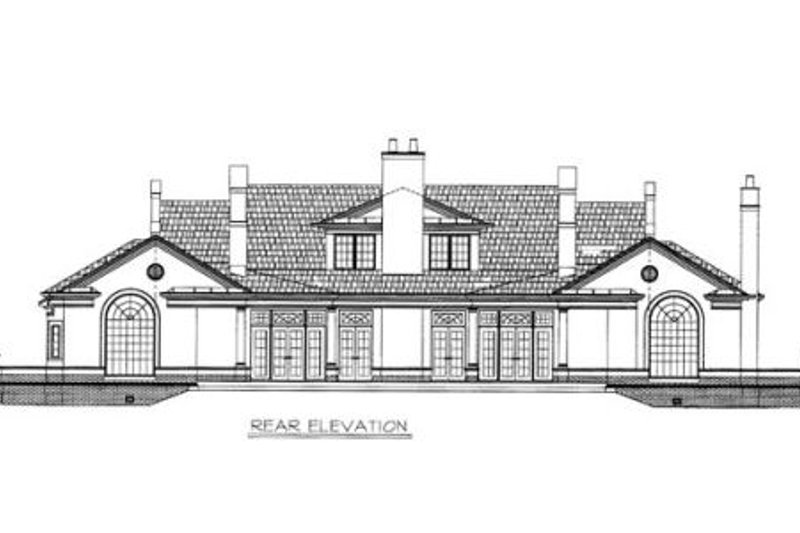 Home Plan - Exterior - Rear Elevation for European House Plan #119-106 - 3 bed, 4.5 bath