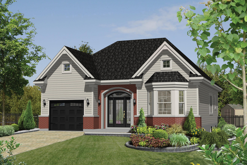 European Style House Plan - 2 Beds 1 Baths 1185 Sq/Ft Plan #25-4596