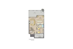 Floor Plan - Lower Floor for Craftsman House Plan #1057-30 - 5 bed, 4.5 bath