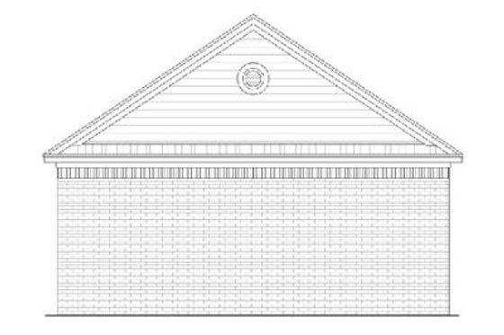 Exterior - Rear Elevation for Traditional House Plan #21-224, 0 bath