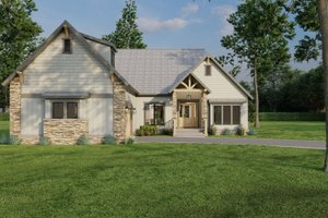 Exterior - Front Elevation 3 for Craftsman House Plan #17-2219 - 3 bed, 2 bath