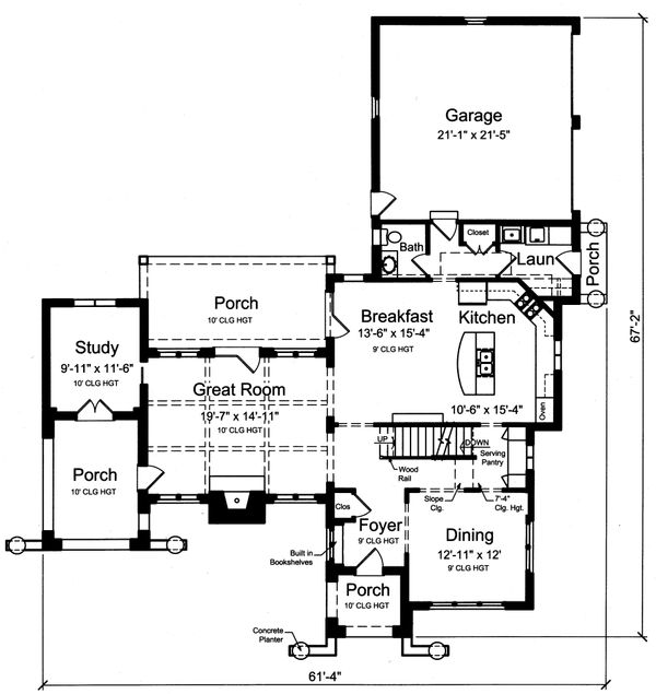 Home Plan - Traditional Floor Plan - Main Floor Plan #46-870