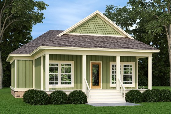 Exterior - Rear Elevation for Cottage House Plan #45-617 - 3 bed, 2 bath